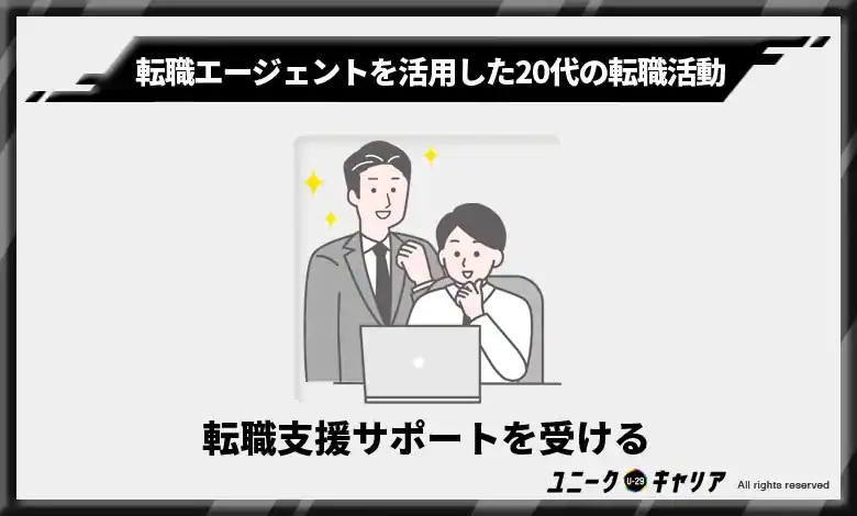  書類作成・キャリアの棚卸などの転職支援サポートを受ける