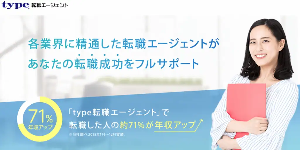 type転職エージェント｜年収アップさせたい20代後半におすすめのエージェント