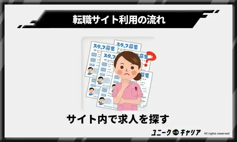 ステップ2. サイト内で求人を探す