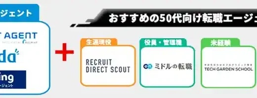 50代におすすめの転職エージェント10選！ランキング比較・ハイクラスあり