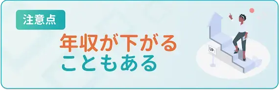 年収が下がることもある