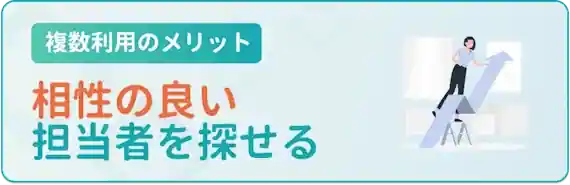 相性のいい担当者を探せる