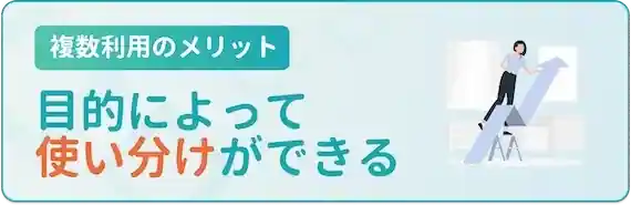 目的によって使い分けられる